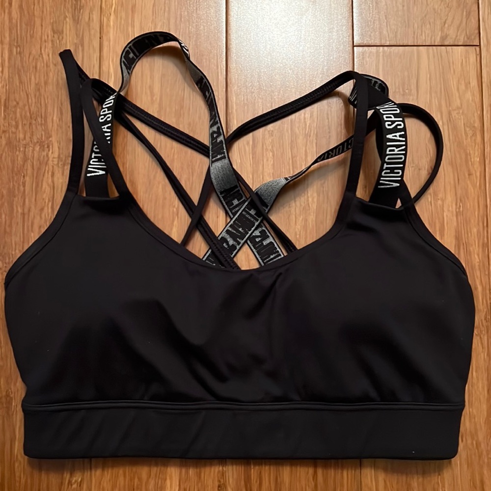 Victoria Secret Sport Black Strapy Sports Bra